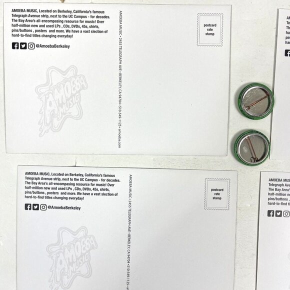 Amoeba Music Berkeley San Francisco CA 10 Tote Bag Button Postcard Sticker Lot - Picture 7 of 15